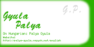 gyula palya business card